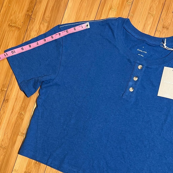 NWT Everlane The Vintage Henley Hemp Tee Deep Blue Size S - Picture 14 of 15